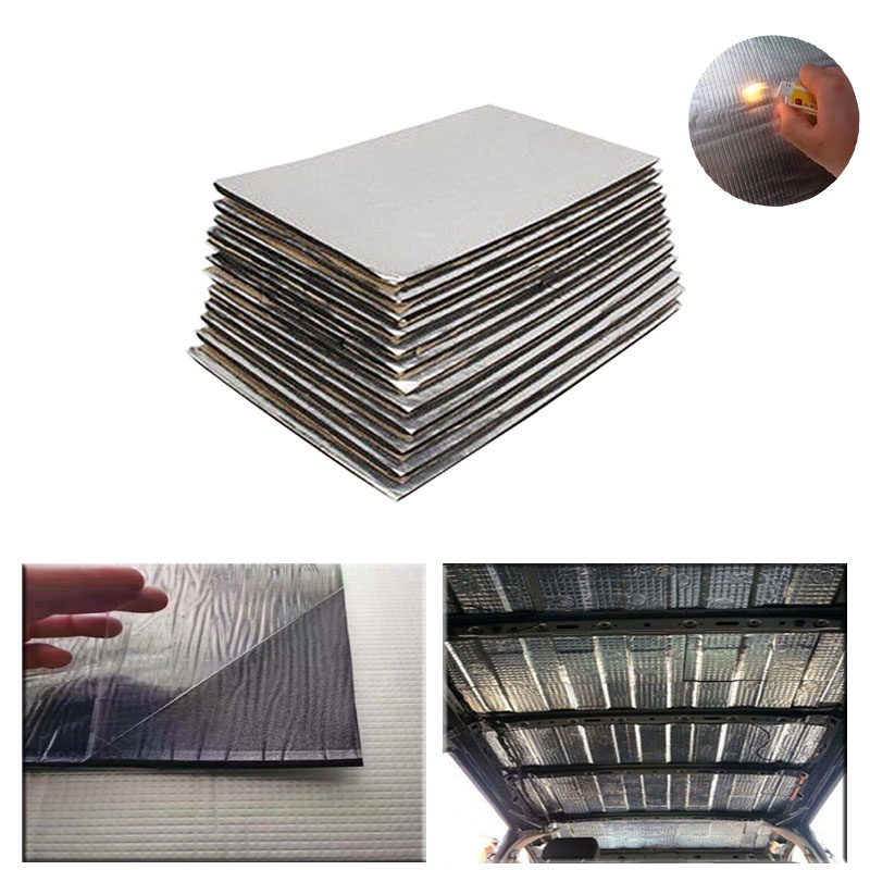 New 40 Pcs Car truck Acoustic Heat Insulation and Sound Insulation Mats ...