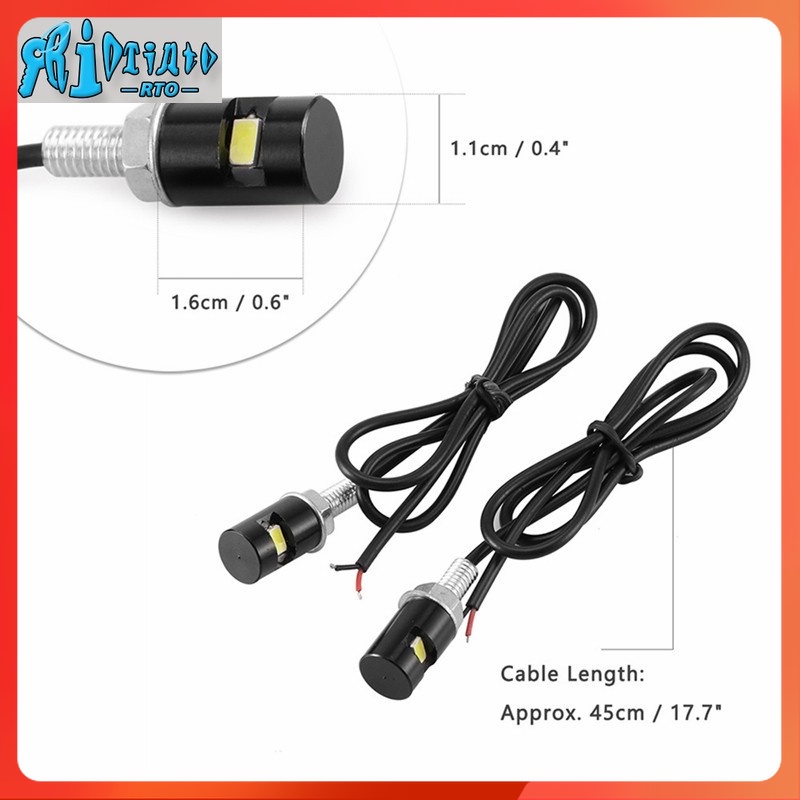 Raindrops 2 Pcs Led License Plate Lights Tag Screw Bolt Lamp 5630 1smd Led Bulbs Waterproof Aluminium Lights Holder Car Motorcycle Truck Rv Atv Bikes