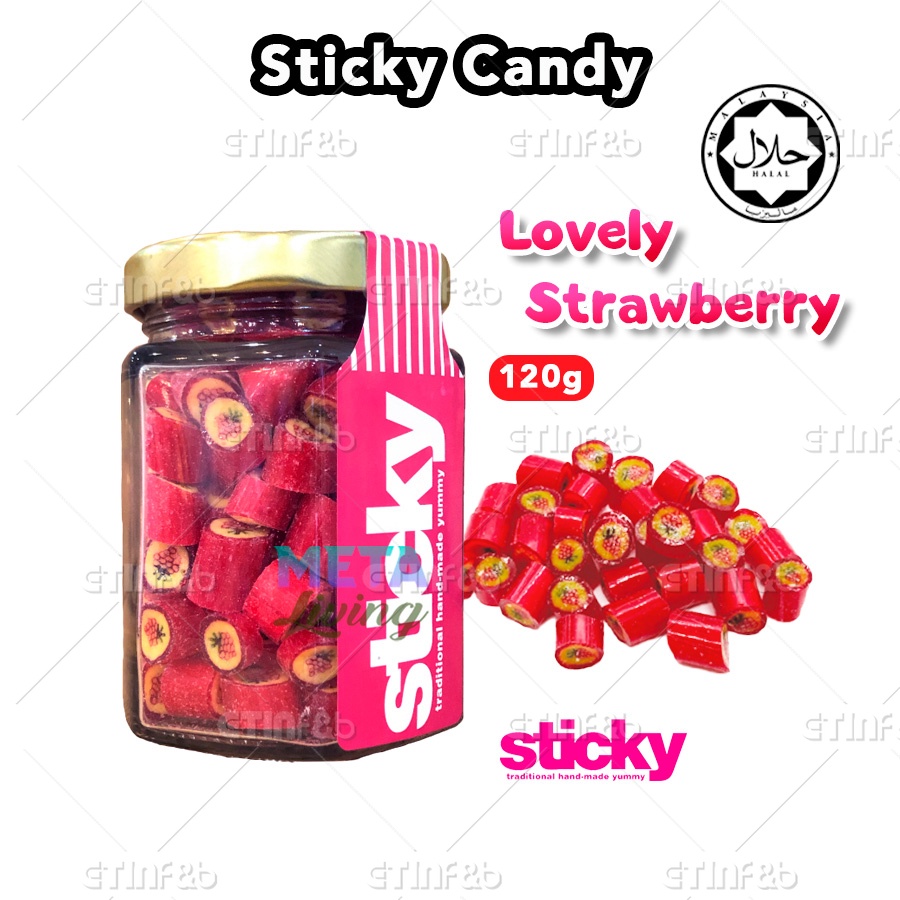 Sticky Candy Gula Gula Viral Stok Sedia Thank You Happy Birthday T I Love U Sweet Sour 4995