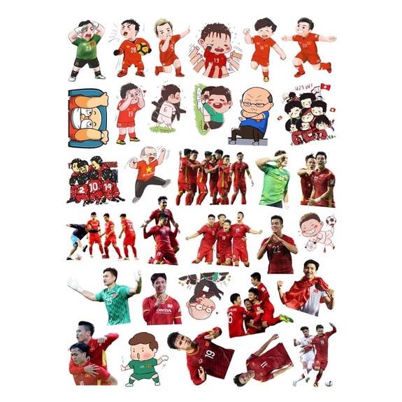 32 Vietnamese football player stickers /Vietnam football team stickers ...