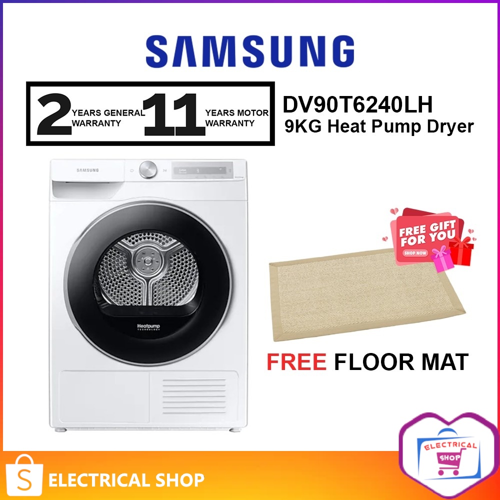 SAMSUNG Heat Pump Dryer With AI Control (9kg) [Free Floor Mat