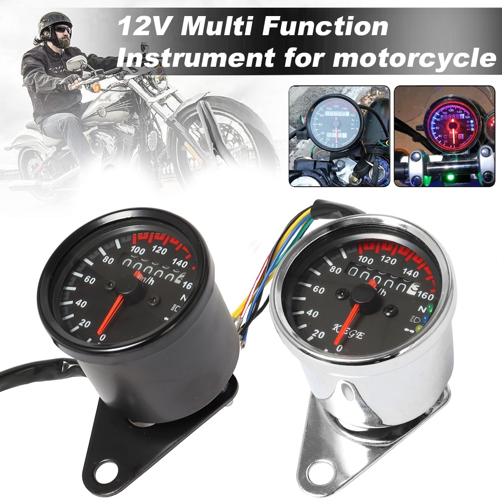XBMotorcycle Speedometer Odometer Speed Meter Gauge Instrument Backlight LED Light Modified For