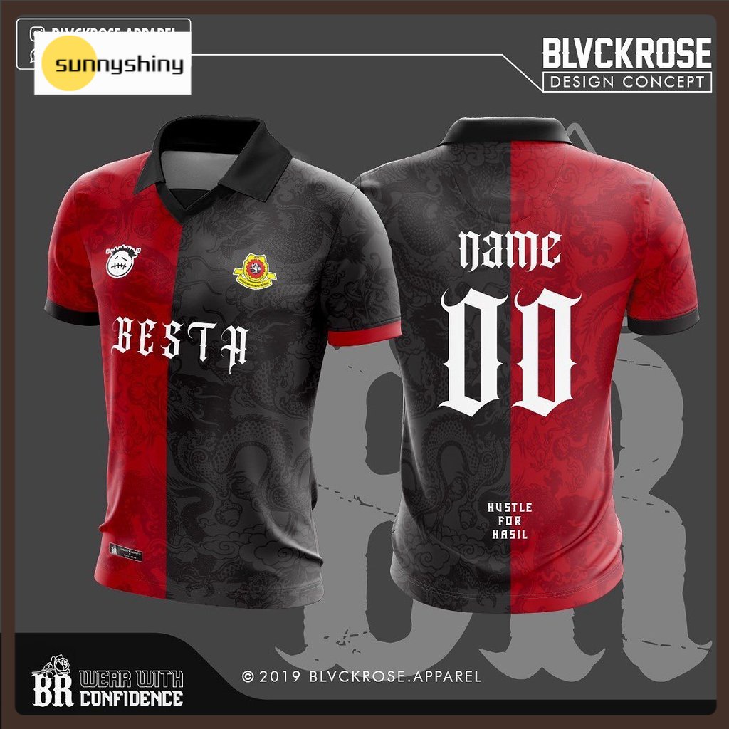 Custom Shirt Printing Name and Number Design Buat Baju Jersey Retro