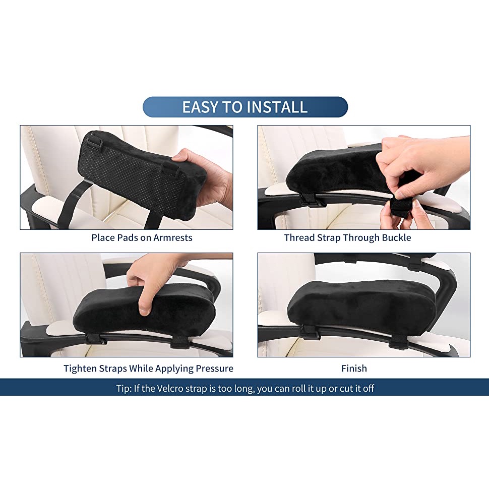 Memory Foam Arm Rest Office Chair Armrest Pads And Elevated Sloped Armrest Universal Cushion Covers For Armrest I.316864746