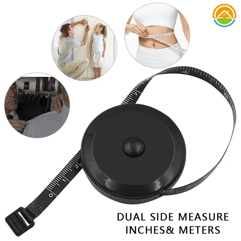 1\.5m Retractable Ruler Soft Tape Measure Button Portable Waist Measuring  Tape Used to Measure the Size of Waistline and Bust Blue 