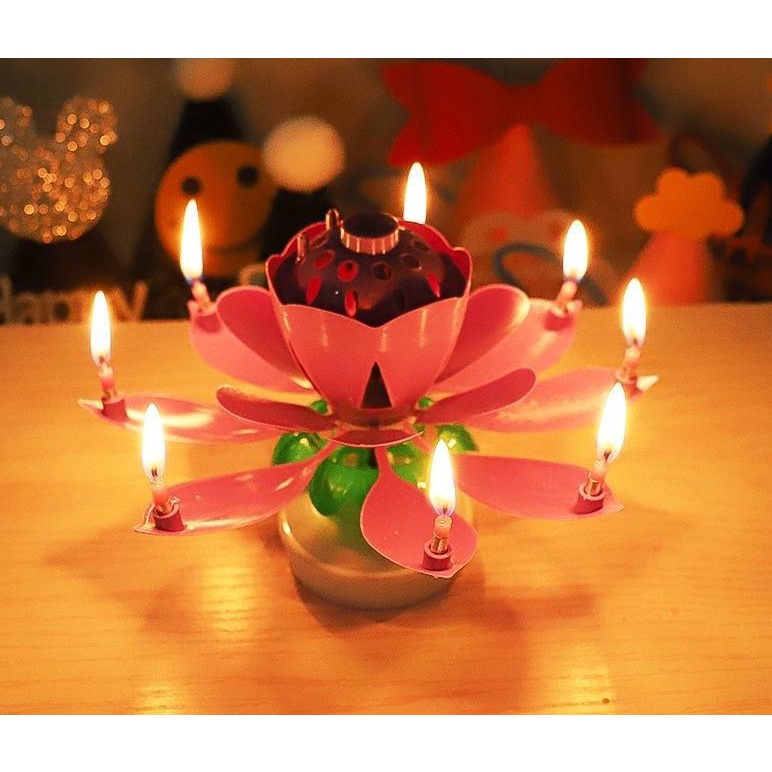 Birthday Cakes Cool Birthday CandlesLotus Candle Rotating Lotus ...