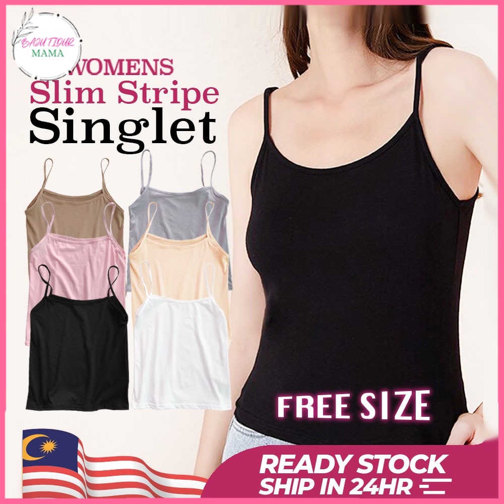 BTM_Women Fashion Singlet Camisoles Multi Color Single Strap Singlet ...