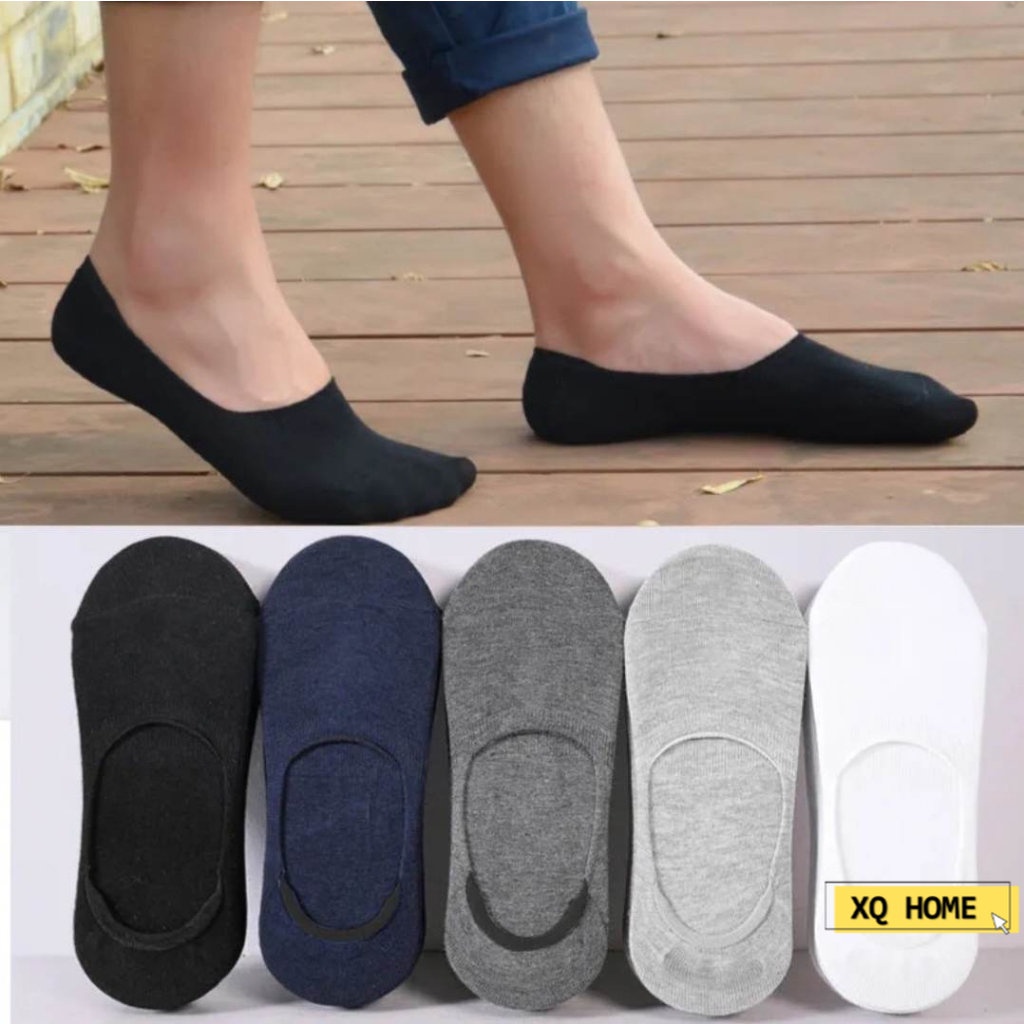 1 Pair Men Women socks Low Band Cotton Soft Boat Non-Slip Invisible Low ...