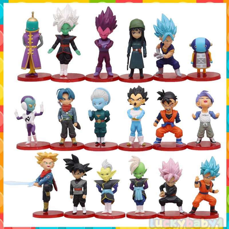 21pcs/set Dragon Ball Anime Action Figures Super Saiyan Z Son Goku ...