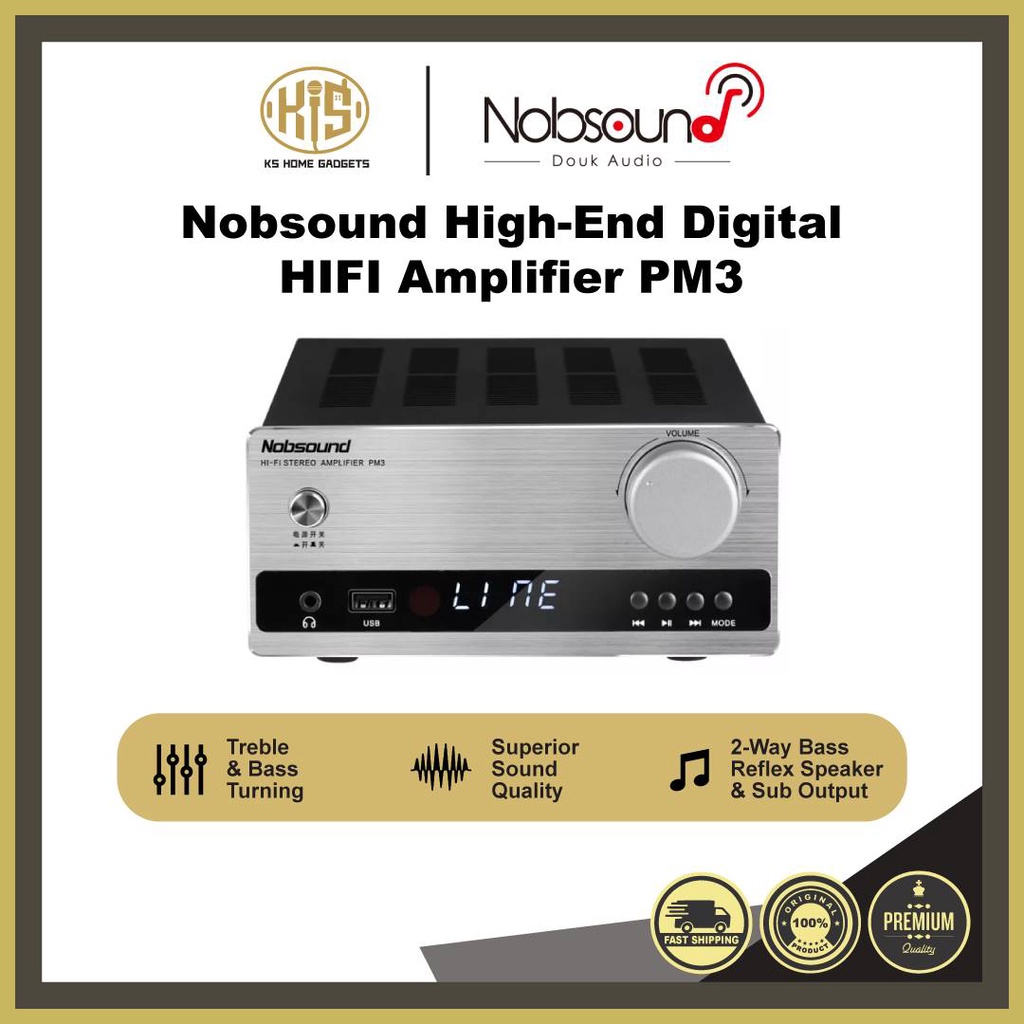 Nobsound PM3 DAC High-End Digital Hifi Amplifier With Bluetooth 5.0 ...