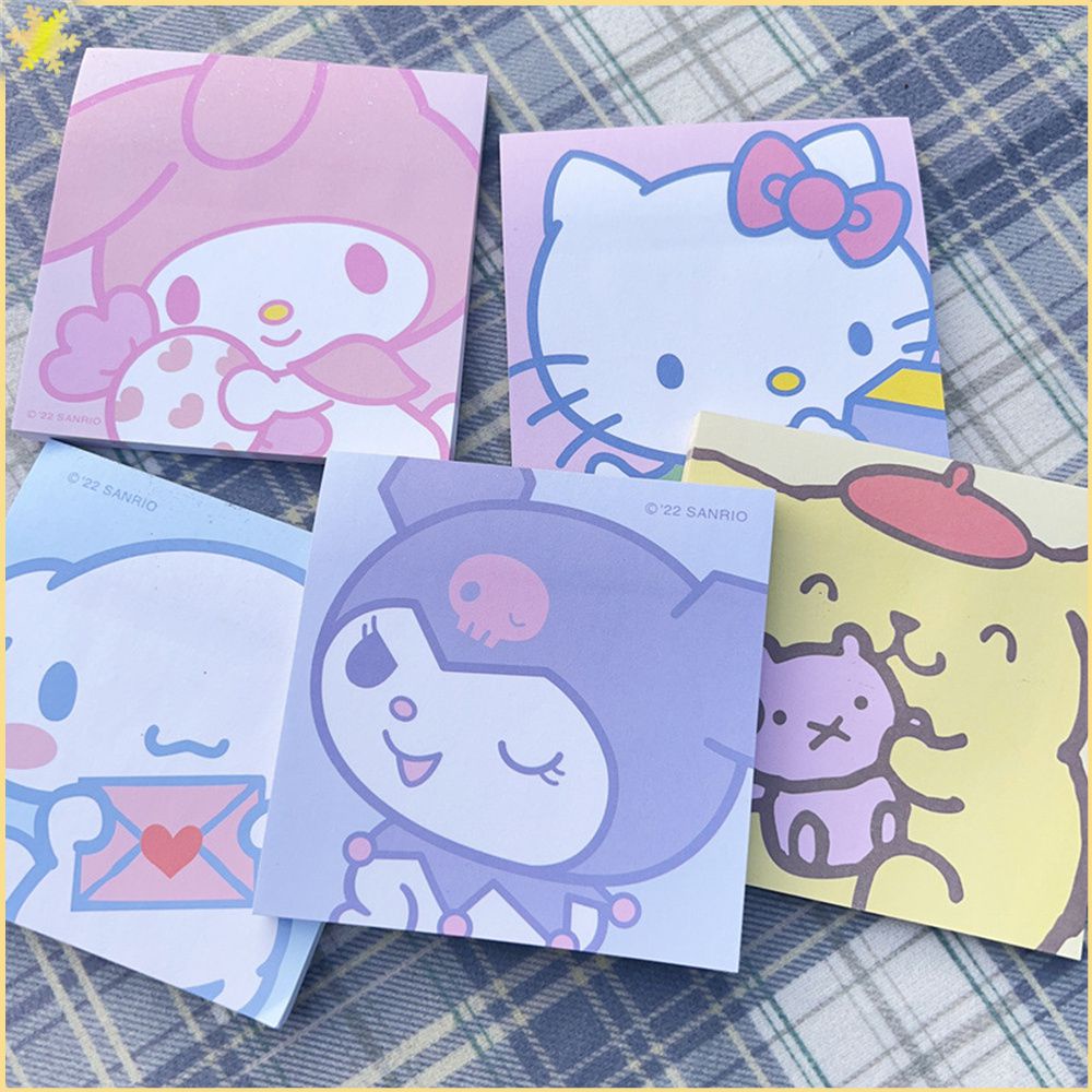 Cartoon Ins Anime Sanrio Sticky Note Kuromi Stickers Cute Hello Kitty ...