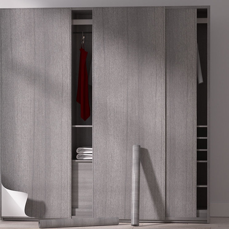 Imitation Wood Grain Stickers Wardrobe Cabinet Door Stickers Self ...