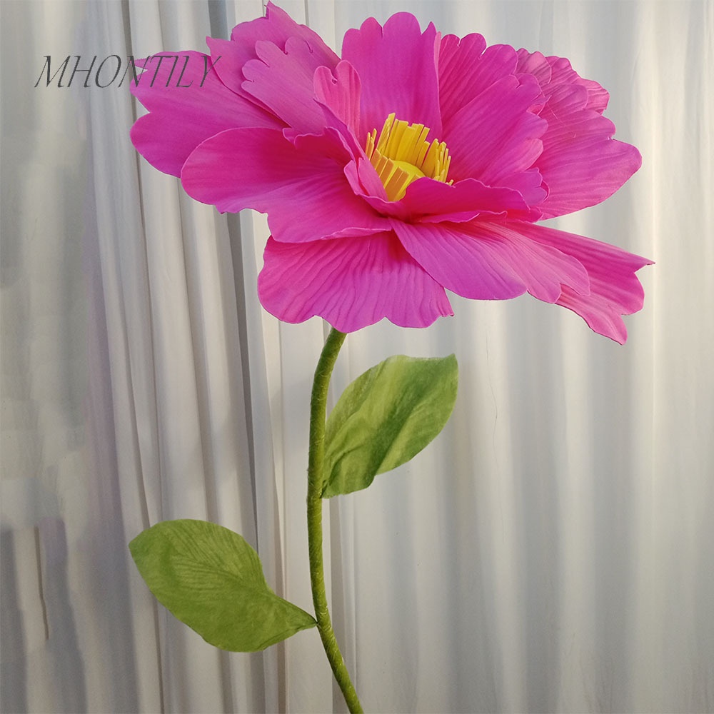 Simulation peony flower large rose head peony fake flower window