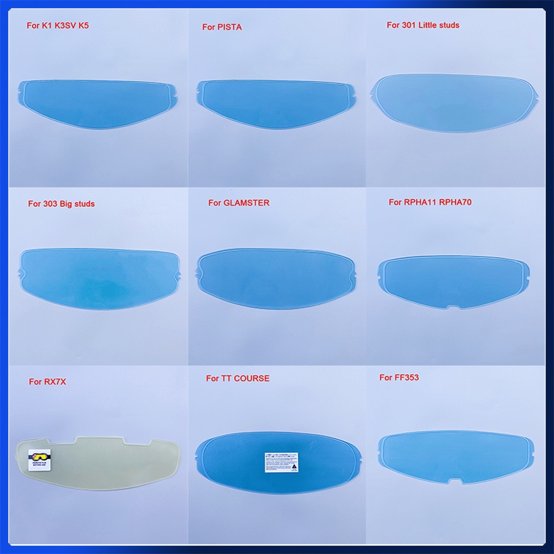Motorcycle Helmet Visor Film Anti Fog For AGV SHOEI HJC K1 K3SV K5