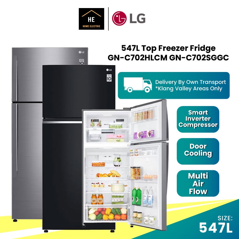 LG 547L 2 Door Inverter Fridge Refrigerator GNC702HLCM GNC702SGGM