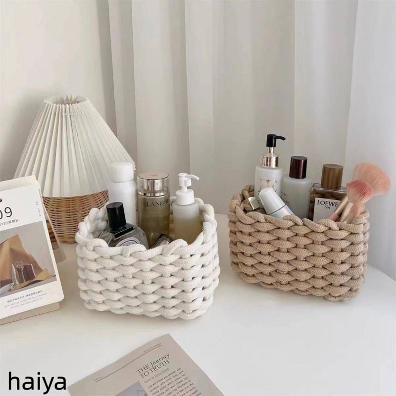 Simple Nordic Hand Knitted Coat Cotton Thread Storage Box - White ...