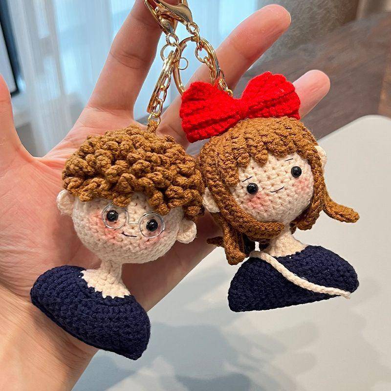 Couple Pendant diy Knitting Boys Girls Avatar Keychain Crochet Wool