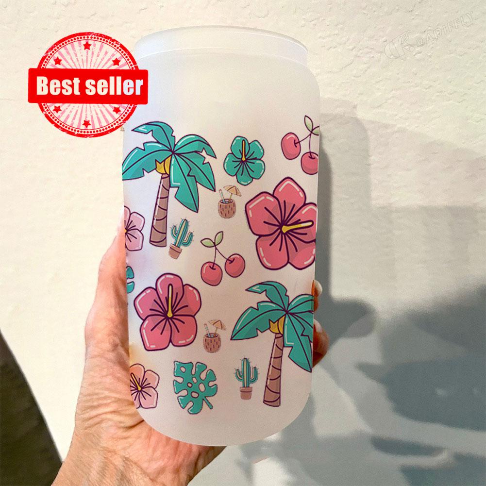 UV DTF Transfer Sticker For Glass Cups Creative Cactus Succulent