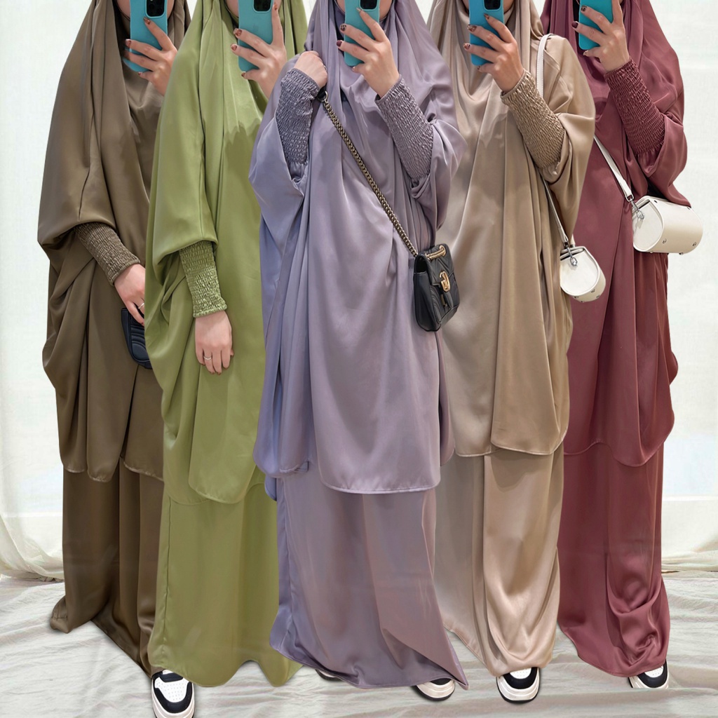 Ramadan Eid ABAYA Prayer Sets baju Telekung muslim prayer dresses for ...