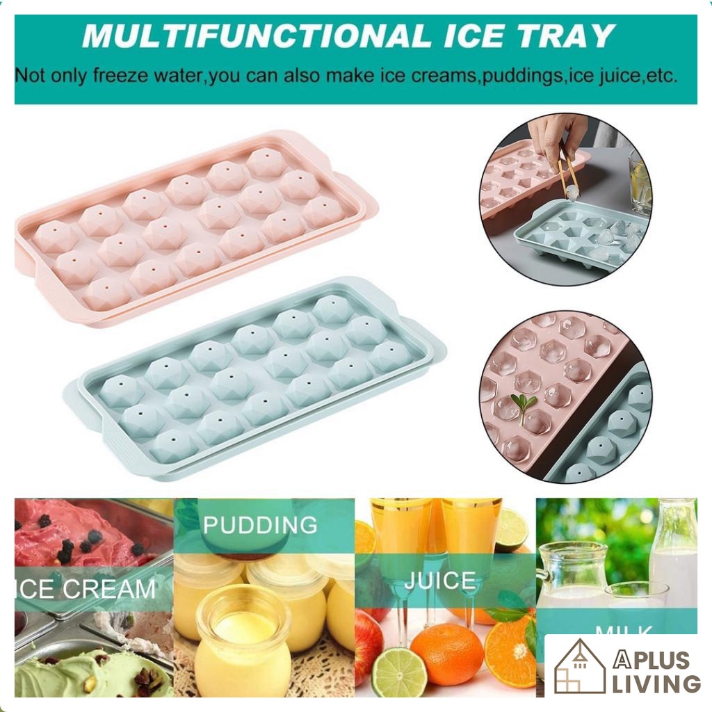 1pc Large Creative Ice Mold With Lid (33 Grids), Can Make Round Ice Balls  And Ice Cubes, Easy To Release