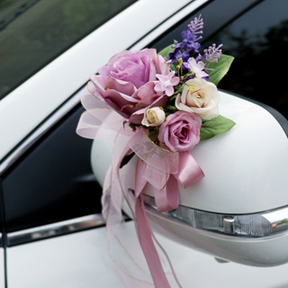White Rose Artificial Flower for Wedding Car Decoration Bridal Car