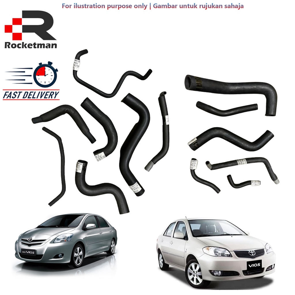 OEM RADIATOR HOSE SET TOYOTA VIOS NCP42 NCP93 2002-2012 | Shopee Malaysia