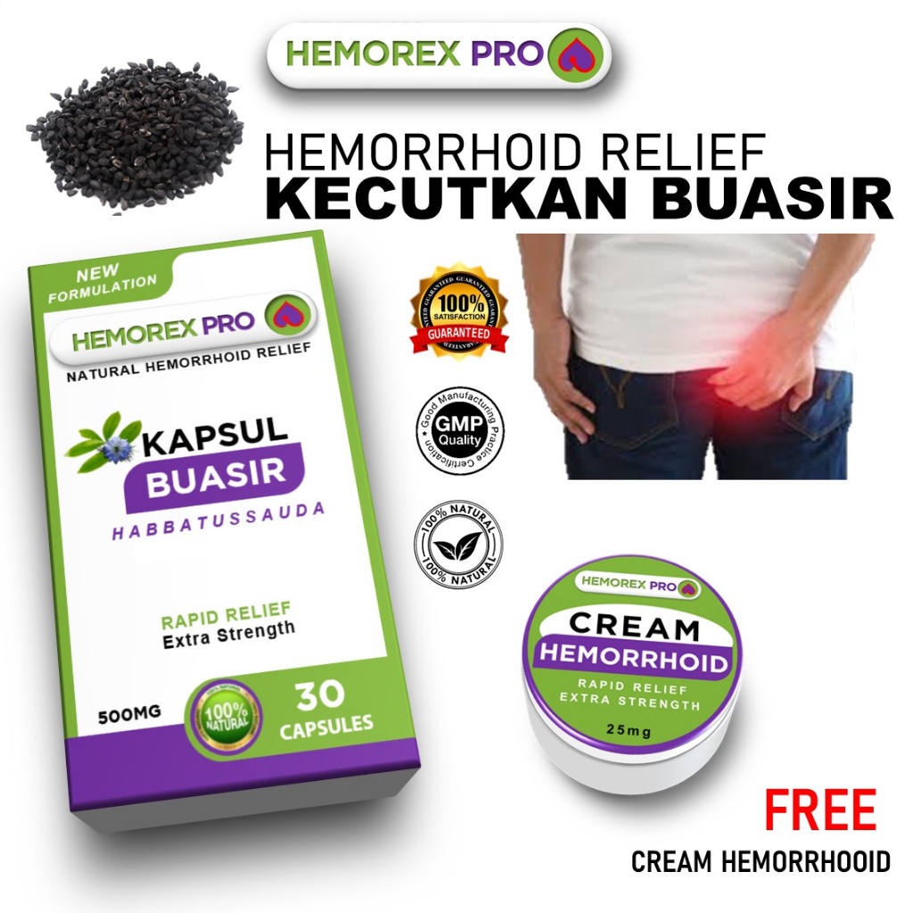 PENAWAR BUASIR TAHAP 4  100% ORIGINAL HEMOREX PRO Ready Stock