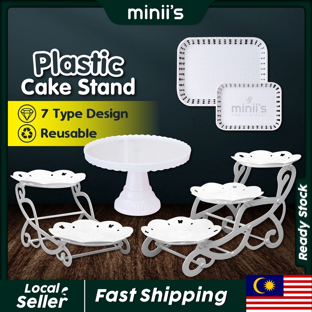 MINIIS PARTY Plastic Cake Stand Dessert Stand Dessert Tray Cake Stand