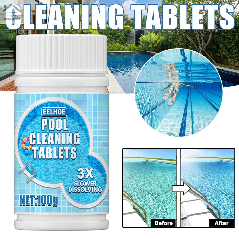 Swimming Pool Chlorine Tabs Slow Dissolving Long Lasting Chlorinating