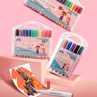 DELI-7060 Washable Watercolor Pens - 36 Colors Pink Packaging