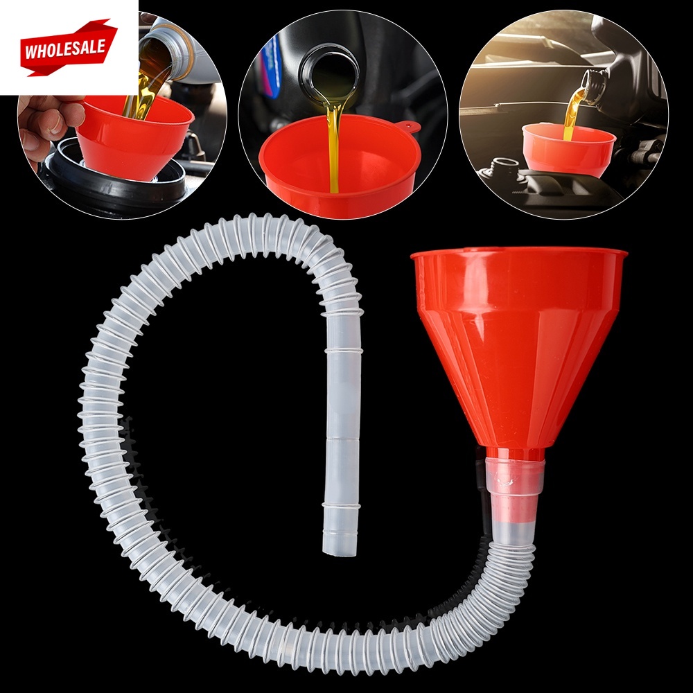 (BC)Car Refueling Funnel Telescopic Extended Pipe Funnel Detachable