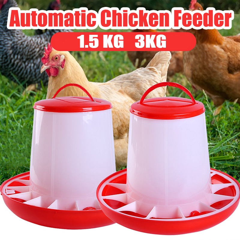 【COD】Automatic Chicken Feeder Drinker Fowl Animal Poultry Breeding