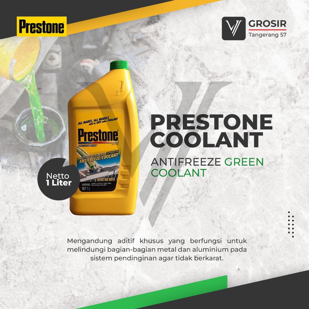 HIJAU Prestone COOLANT Green Water RADIATOR ANTIFREEZE 1 LITER Shopee