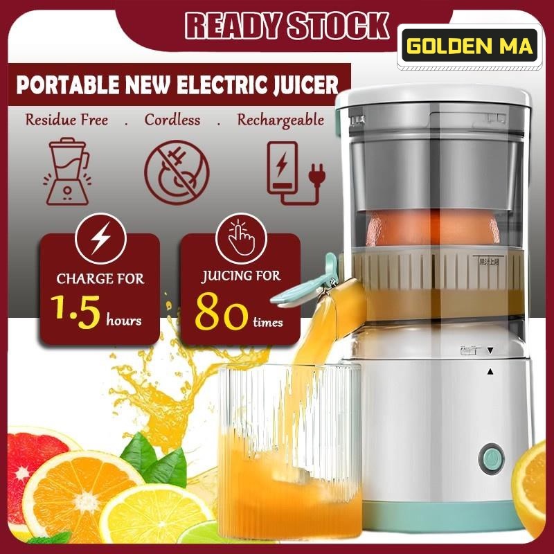 GOLDEN MA Cordless Electric Citrus Juicer Machine With Tap HandsFree