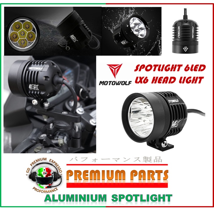 Motowolf Spotlight Aluminium L X Led Headlight High Power Heavy Duty