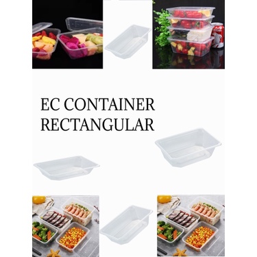 EC FOOD CONTAINER RECTANGULAR WITH LID | Shopee Malaysia