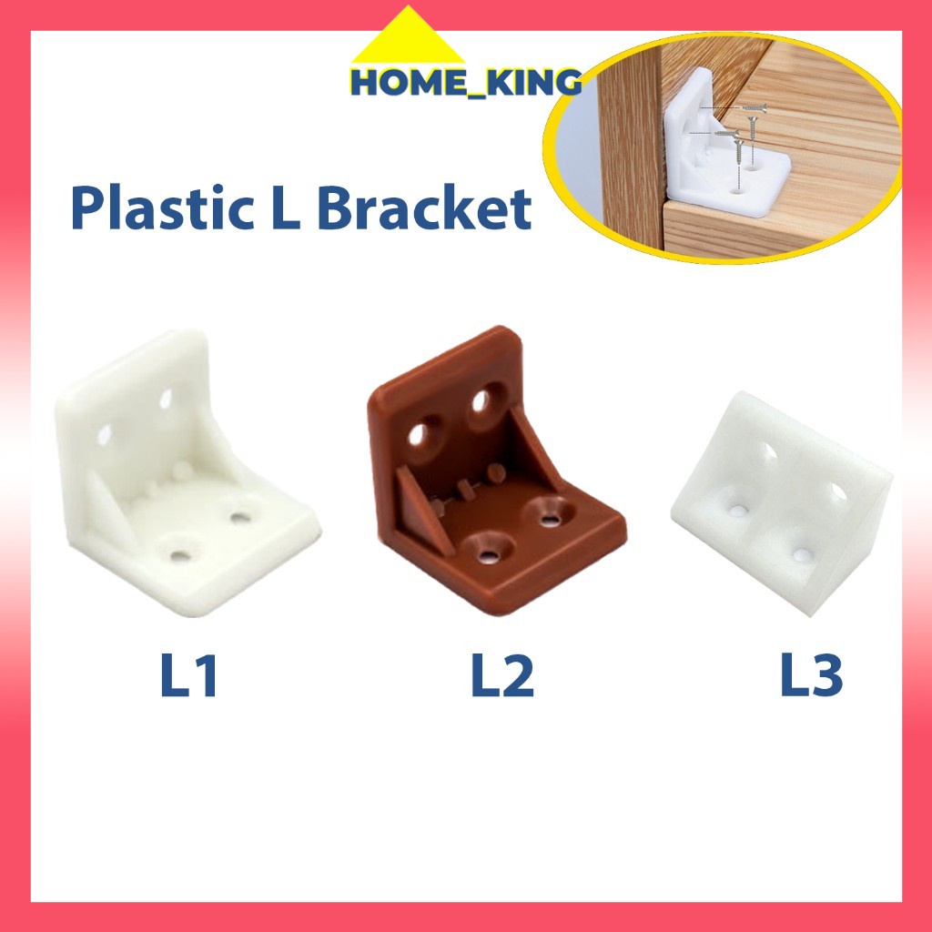 Home King Thickened Plastic L Bracket Angle Bracket L Shape Shelf