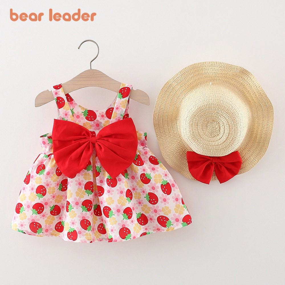 Bear Leader Newborn Baby Dress 2023 Summer New Baby Girl Strawberry ...