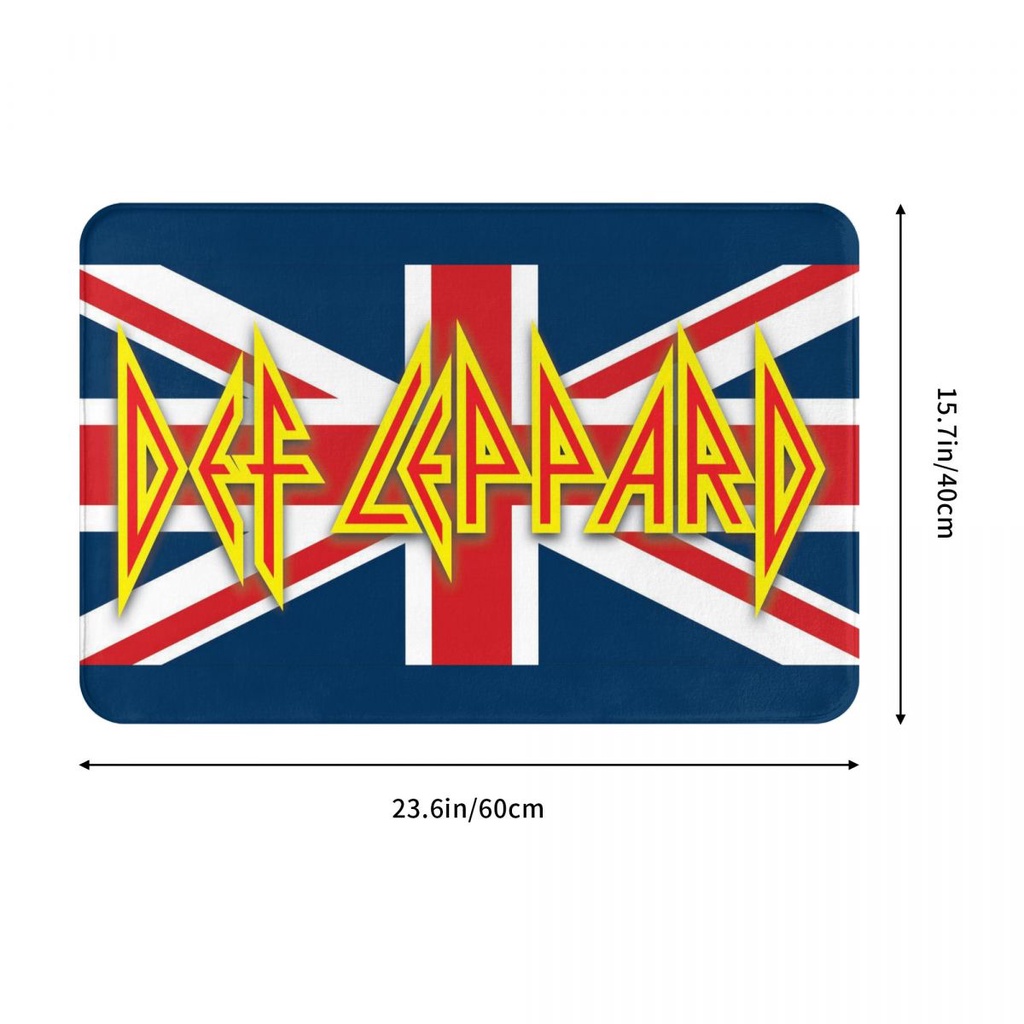 New Style DEF LEPPARD (2) Bathroom Flannel Floor Mat Toilet AntiSlip Foot Coffee Table Door