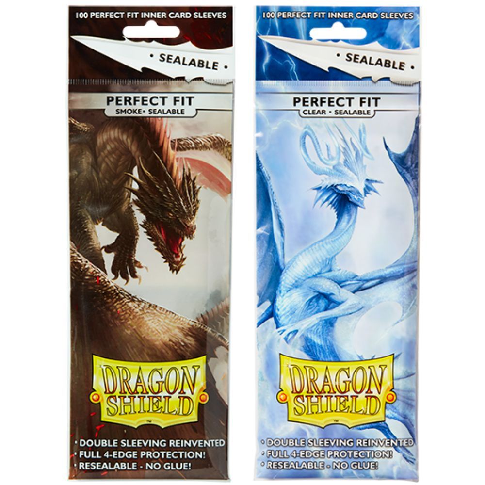 Dragon Shield Clear Perfect Fit Standard Size Inner Sleeves - Bundle of 2 