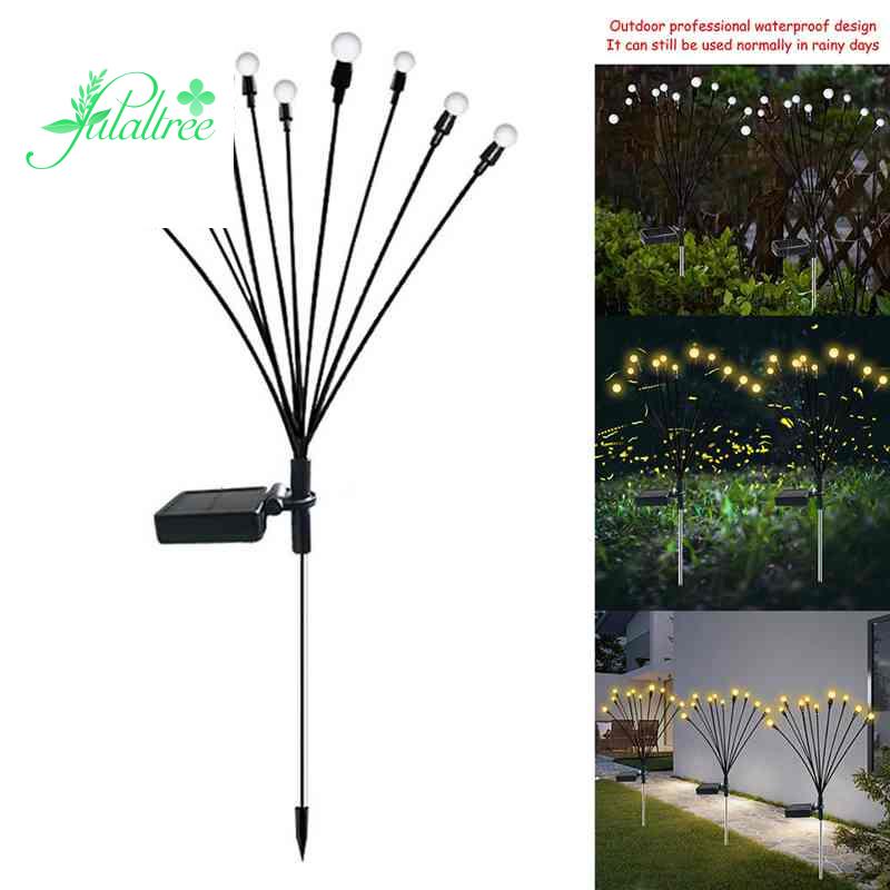 10 Head Solar Powered Firefly Lights, 10 LED Outdoor Waterproof Solar ...