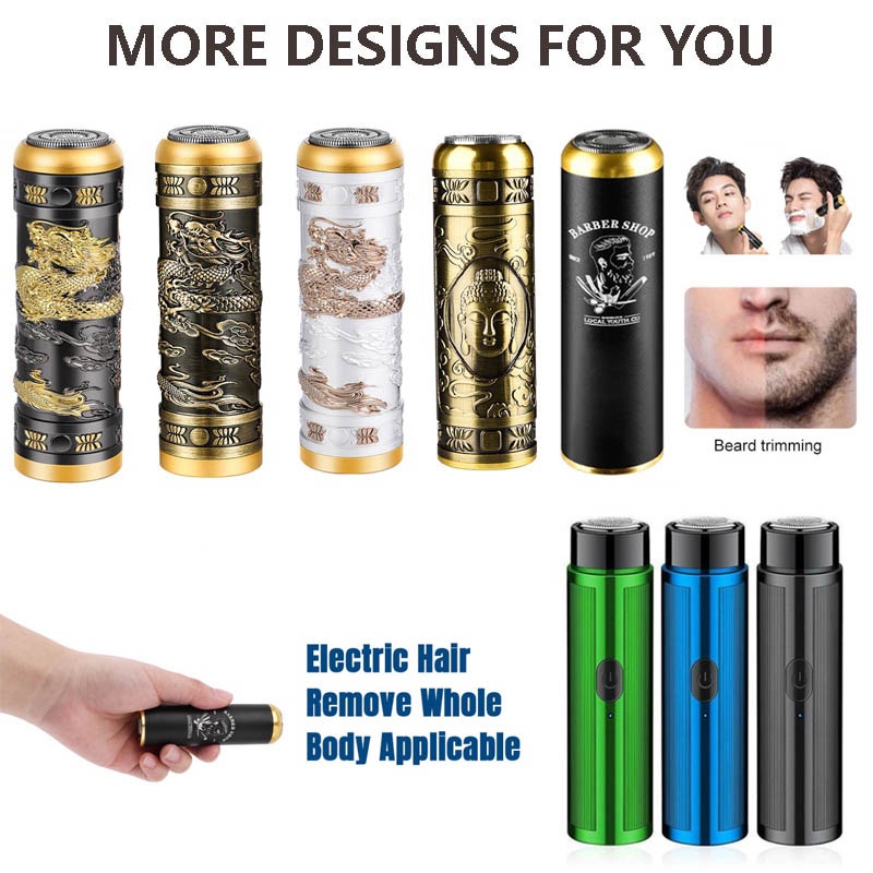 Electric Mini Shaver USB Rechargeable Dragon for Men Trimmer Shaver ...