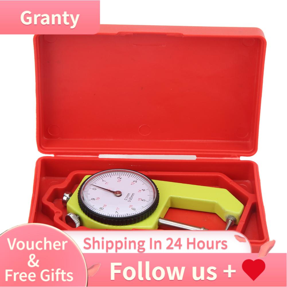 Granty Dial Thickness Gauge Cemented Carbide Curved Tip Handheld 0-20mm