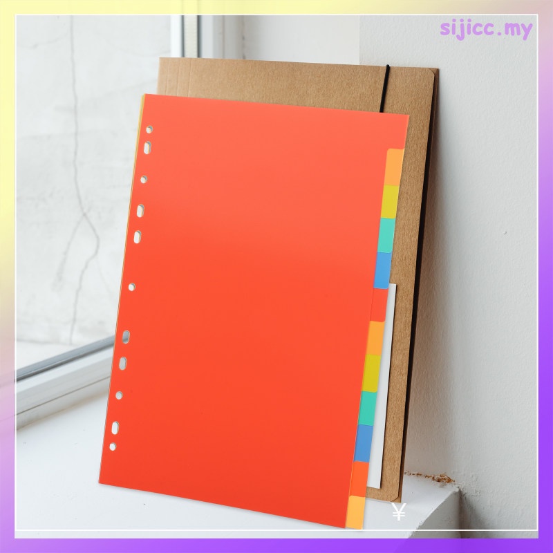 Splitter Paper Separator Plastic File Folder A6 Binders Color Folders ...