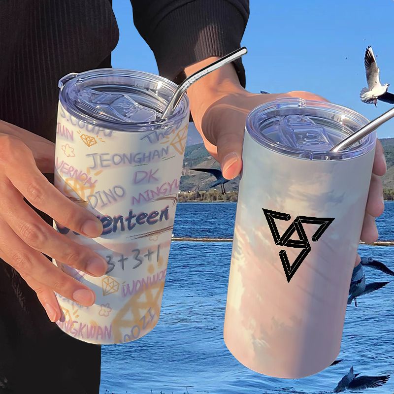 Multiple Discounts seventeen Thermos Cup with Straw Handy Cup Coffee