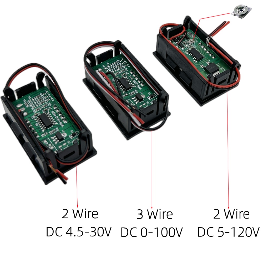 Digital Voltmeter DC 4.5V to 30V Digital Voltmeter Voltage Panel Meter ...