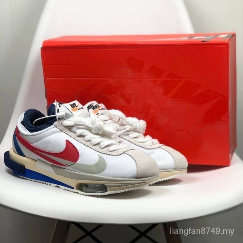 SRMZ NIKE CORTEZ x SACAI WHITE UNIVERSITY RED | Shopee Malaysia