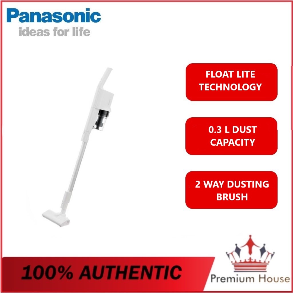 Panasonic 1.3kg Cordless Stick Vacuum with Floatlite Technology and Made in Japan MCSB33JW147