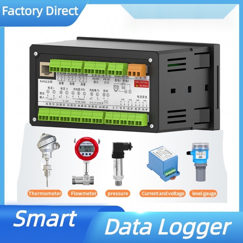 Intelligent Data Logger 6 Channels Temperature Pressure Humidity ...