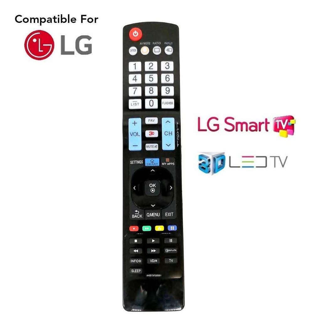 LG LED/LCD TV/ SMART TV Remote Control Replacement (AKB73756581 ...